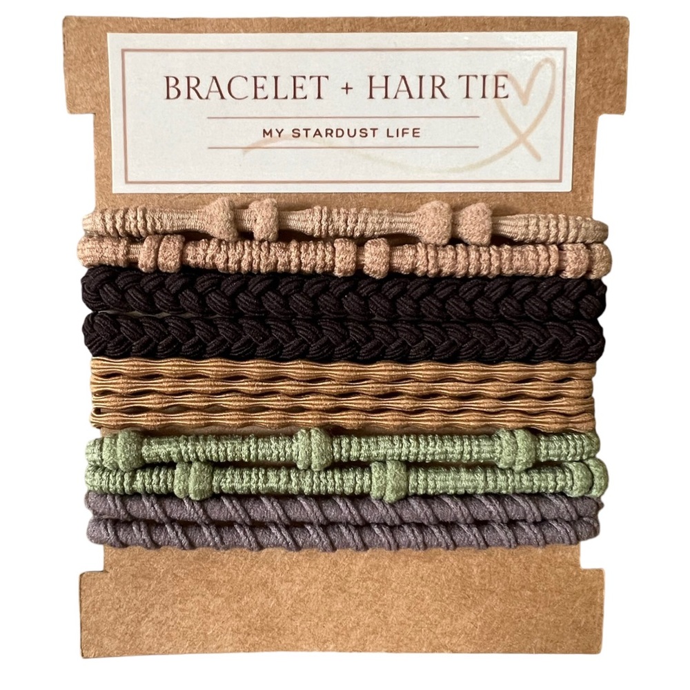 Boho Hair Tie Bracelets, Hair Elastic, Boho Style
